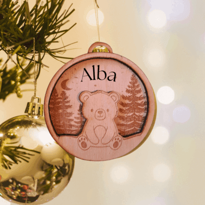 Boules de Noël personnalisées en bois