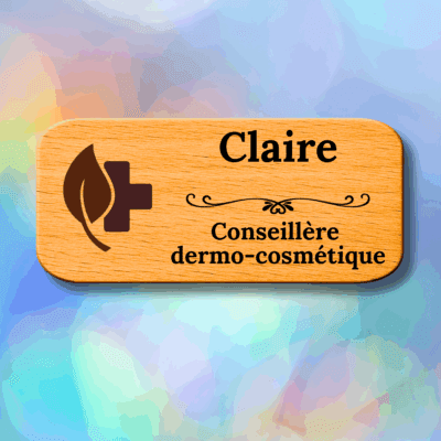 Badges en bois personnalisés - Conseillère