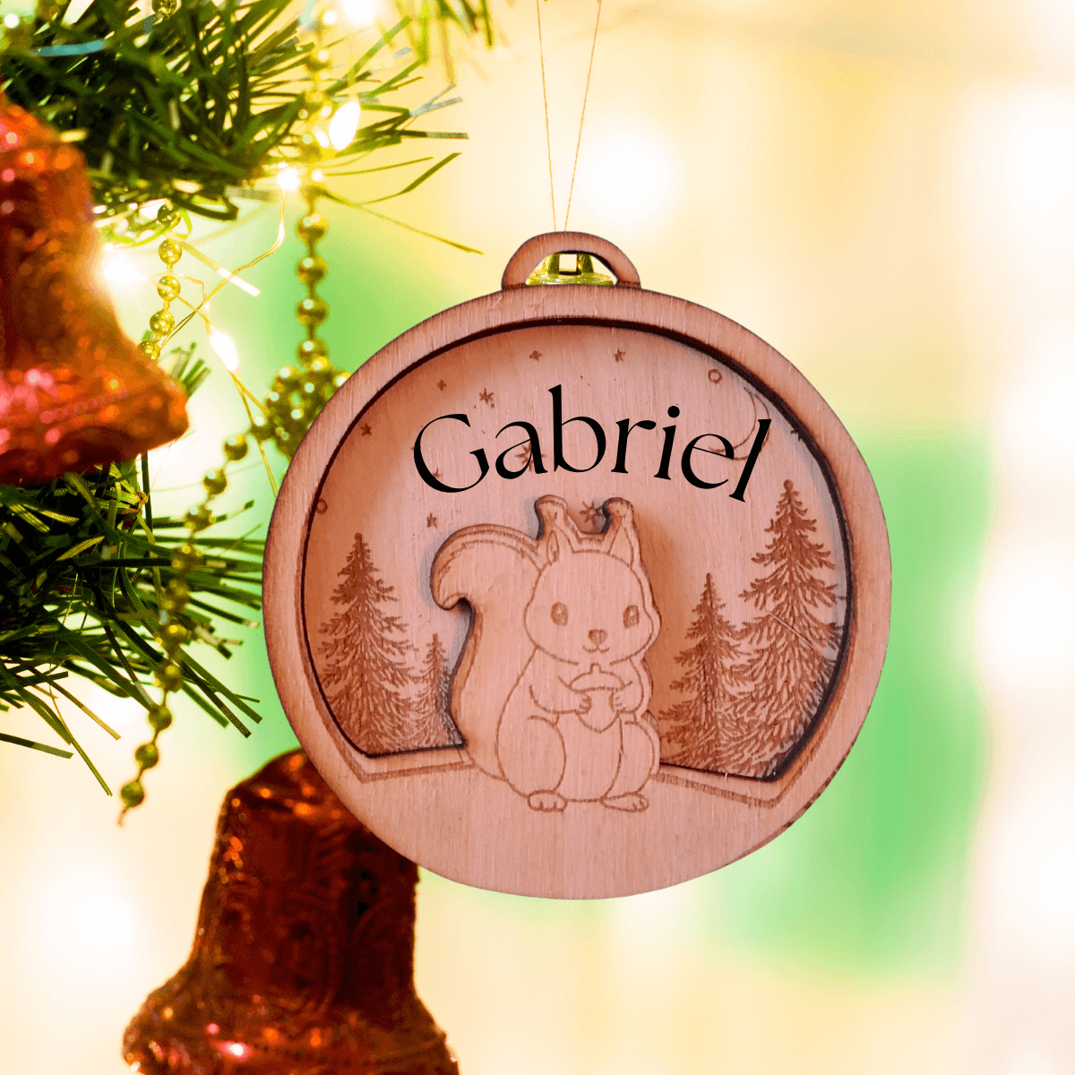Boules de Noël personnalisées en bois – Image 3