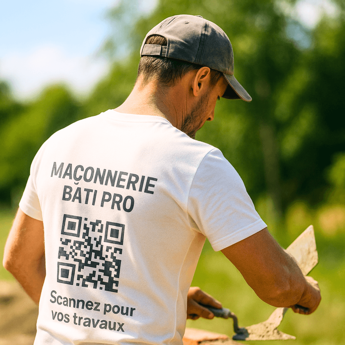 T-shirt personnalisé avec QR code pour professionnels – Image 2