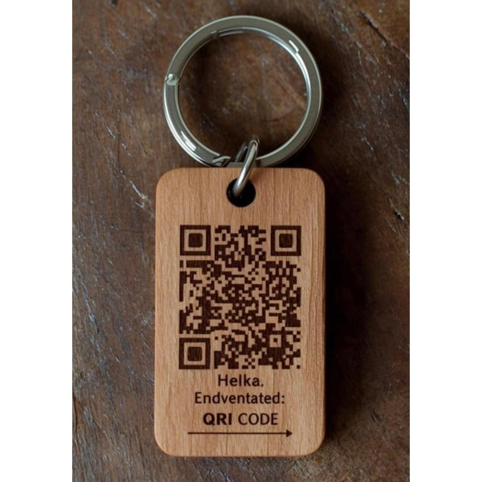 Porte-clé QR Code avec votre lien et votre texte et votre image personnalisé – Image 2