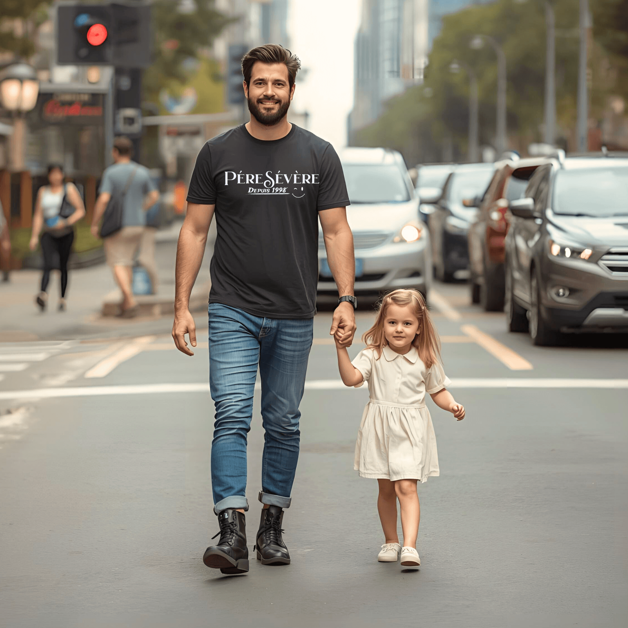 T-shirt PéréSevere avec Date Personnalisée - Le Cadeau Parfait pour Papa – Image 5